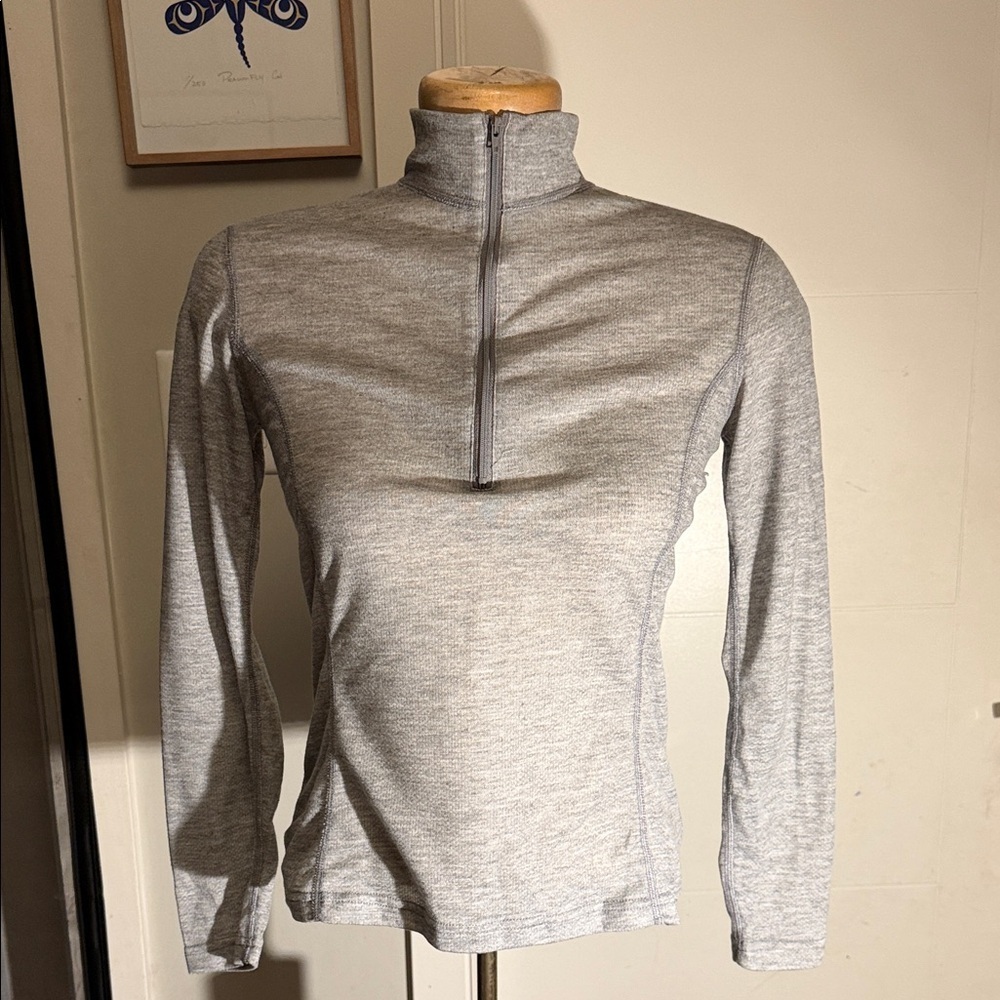 Vintage MEC Polartech Gray Quarter-Zip Pullover
